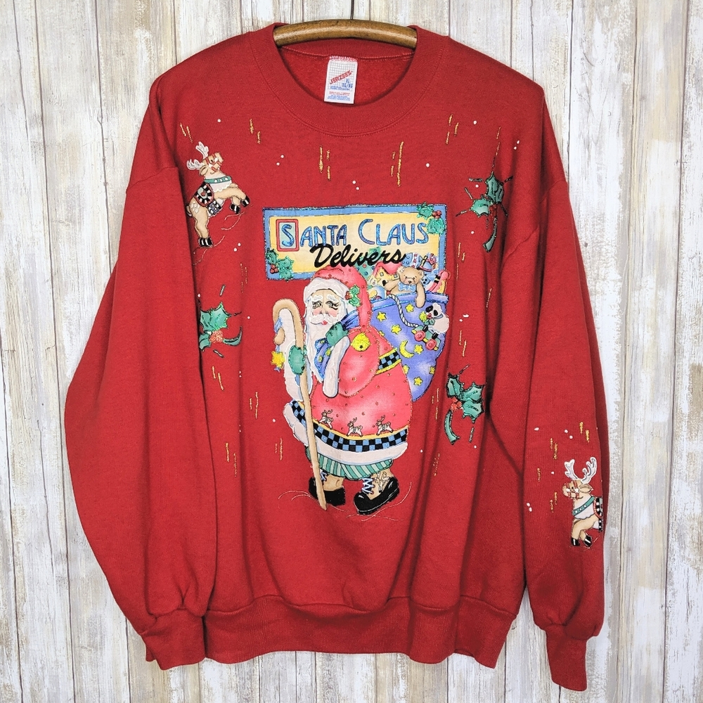 Vintage Christmas Homemade Ugly Xmas Crewneck